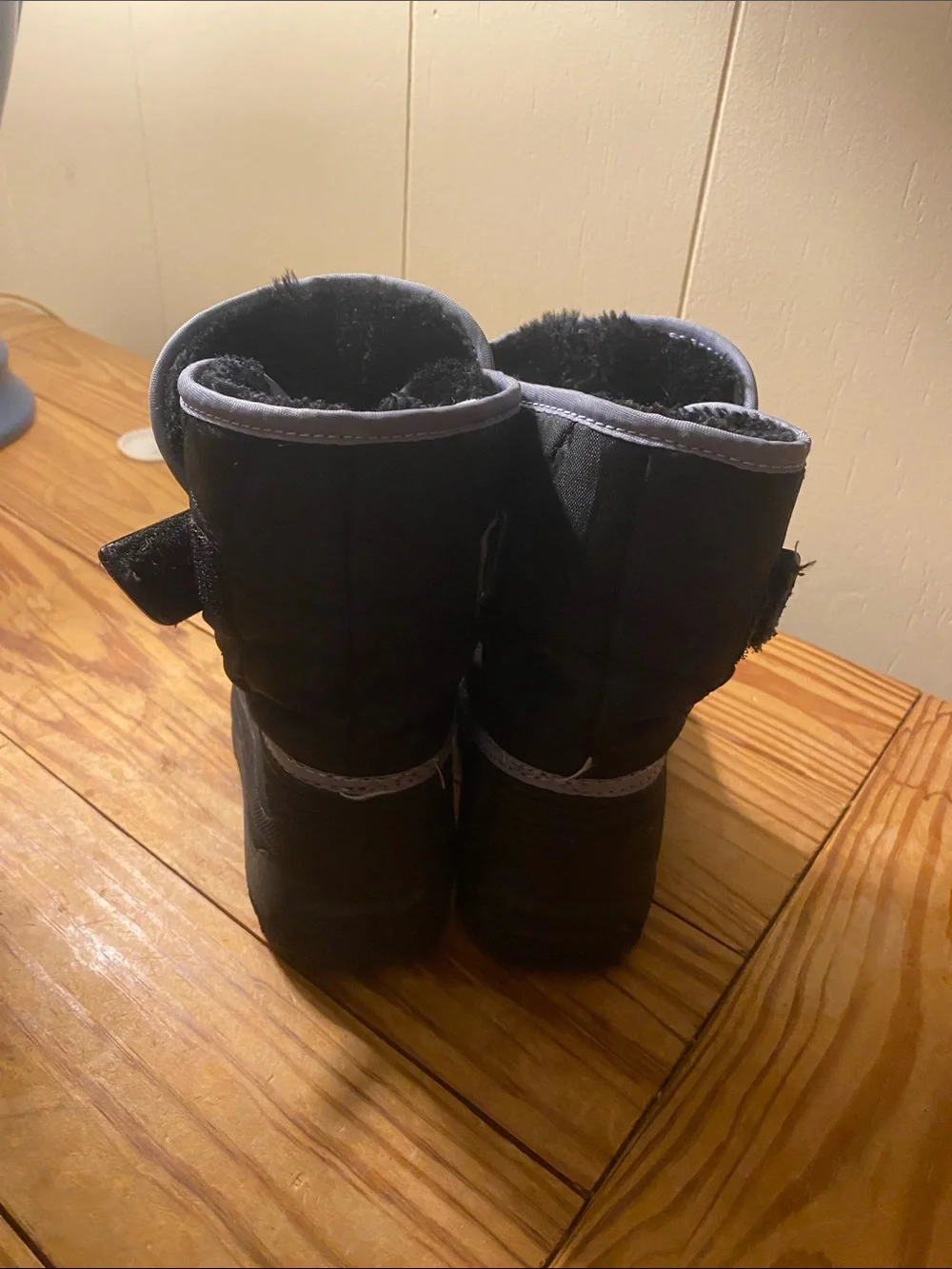 Kids Black Winter Snow Boots - Cozy Waterproof Cold-Weather Boot